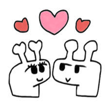 Strange black and white giraffe sticker #4408030