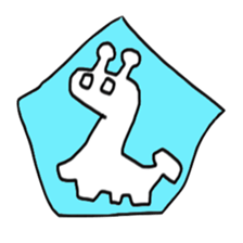 Strange black and white giraffe sticker #4408031