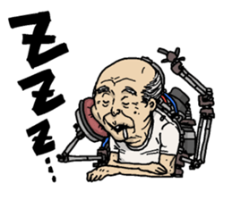 Cyborg elderly sticker #4408334