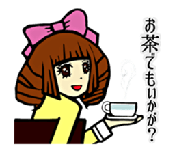 Ms.croissant and her butler sticker #4411494