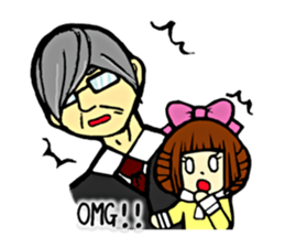 Ms.croissant and her butler sticker #4411504