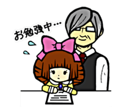 Ms.croissant and her butler sticker #4411507