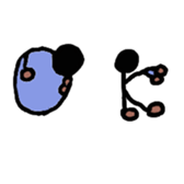 Daily life stick human being sticker #4411559