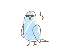 Stylish small birds (English) sticker #4412153