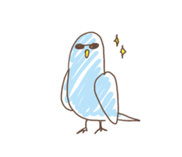Stylish small birds (English) sticker #4412153
