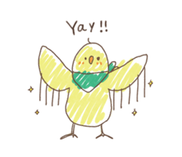 Stylish small birds (English) sticker #4412156