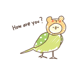 Stylish small birds (English) sticker #4412158