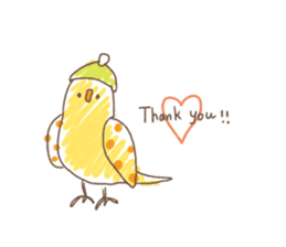 Stylish small birds (English) sticker #4412160