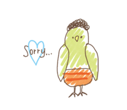 Stylish small birds (English) sticker #4412161