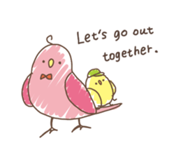 Stylish small birds (English) sticker #4412163