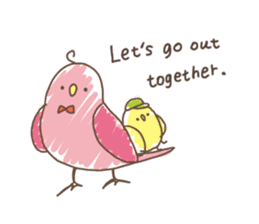 Stylish small birds (English) sticker #4412163