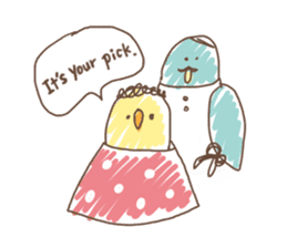 Stylish small birds (English) sticker #4412164