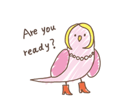 Stylish small birds (English) sticker #4412169