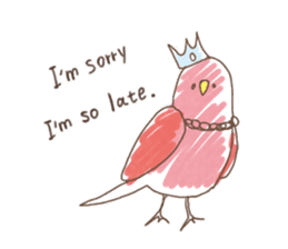 Stylish small birds (English) sticker #4412171