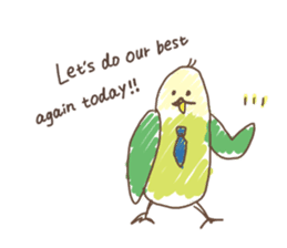 Stylish small birds (English) sticker #4412172