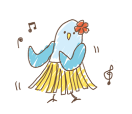 Stylish small birds (English) sticker #4412173