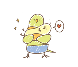 Stylish small birds (English) sticker #4412174