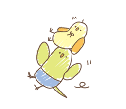 Stylish small birds (English) sticker #4412175