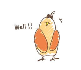 Stylish small birds (English) sticker #4412176