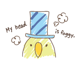 Stylish small birds (English) sticker #4412177
