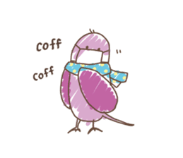 Stylish small birds (English) sticker #4412179