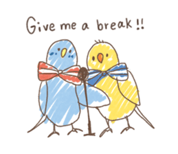 Stylish small birds (English) sticker #4412180