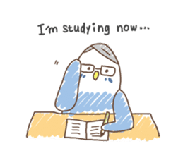 Stylish small birds (English) sticker #4412182