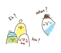 Stylish small birds (English) sticker #4412183