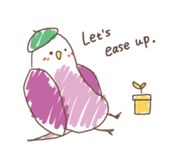 Stylish small birds (English) sticker #4412185