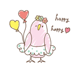 Stylish small birds (English) sticker #4412189