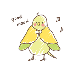 Stylish small birds (English) sticker #4412190