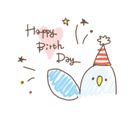 Stylish small birds (English) sticker #4412191