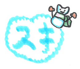 Cat snow sticker #4412439