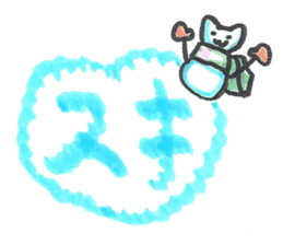 Cat snow sticker #4412439