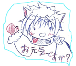 Cat snow sticker #4412452