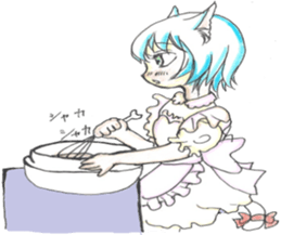 Cat snow sticker #4412453