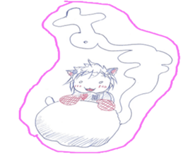 Cat snow sticker #4412457