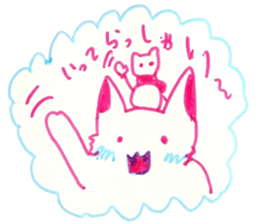 Cat snow sticker #4412468