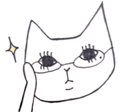 Cats false eyelashes sticker #4412476