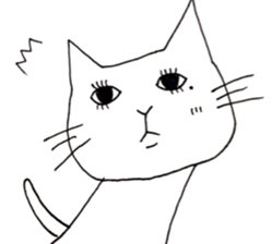 Cats false eyelashes sticker #4412498