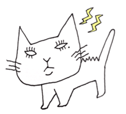 Cats false eyelashes sticker #4412502