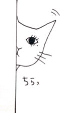 Cats false eyelashes sticker #4412504