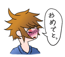 Tsundere boy sticker sticker #4413848