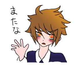Tsundere boy sticker sticker #4413849