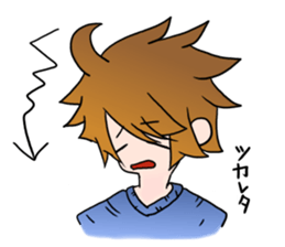 Tsundere boy sticker sticker #4413850