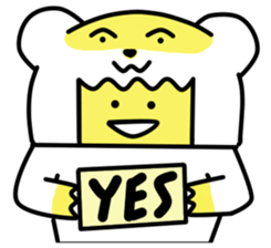 Min-jun : Polar bear mascot sticker #4414692