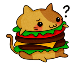 Yummy BurgerCat sticker #4415034