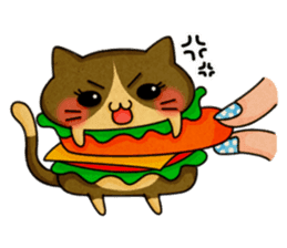 Yummy BurgerCat sticker #4415058