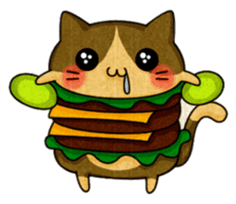Yummy BurgerCat sticker #4415063