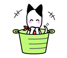 Bucket dog by Miniture bull terrier 2 sticker #4417084